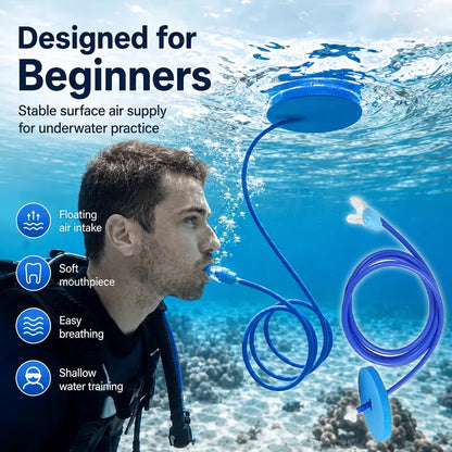 Foldable Dry Snorkel - Silicone Anti-Choking Single Tube for Swimming & Diving