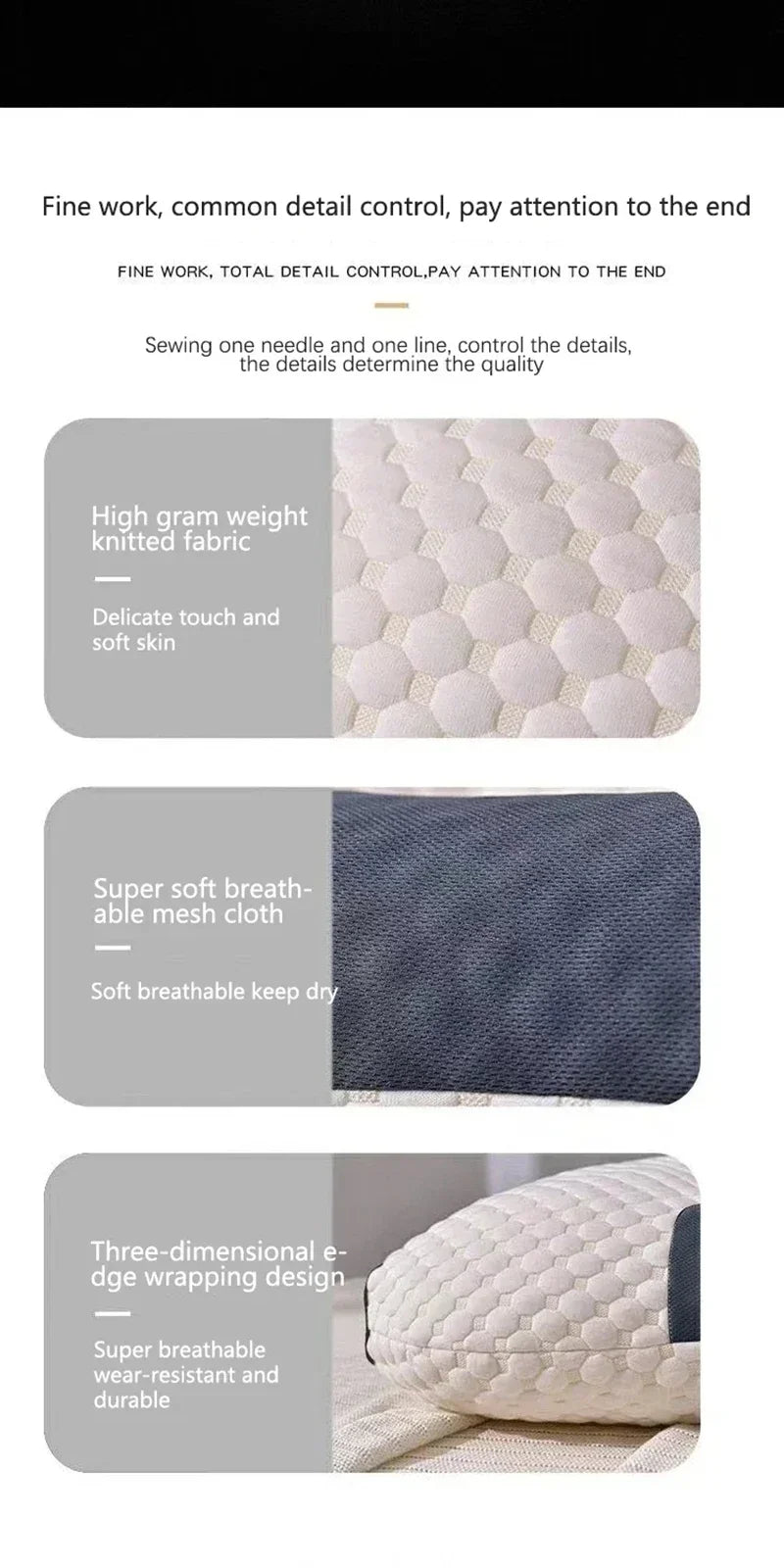 2024 Orthopedic Cervical Neck Pillow | Soybean Fiber Massage Sleep Pillow for Neck Support & Relaxation | SPA-Style Sleeping Aid
