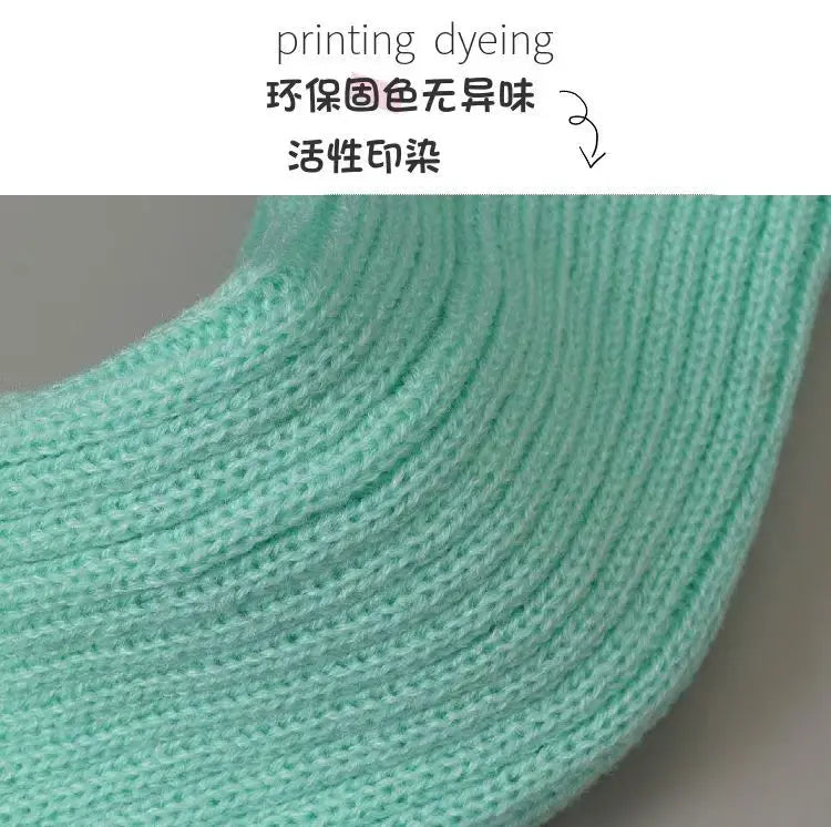 Hatsune Miku Thigh Highs — Kawaii Macaron Color Lolita Leggings for Girls