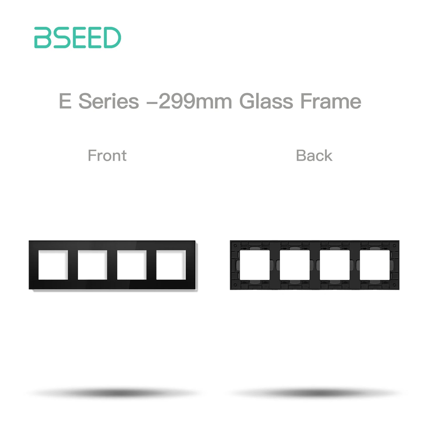 BSEED Zigbee Smart Wall Switch Parts – EU Power Outlet & Glass Frame DIY Combo