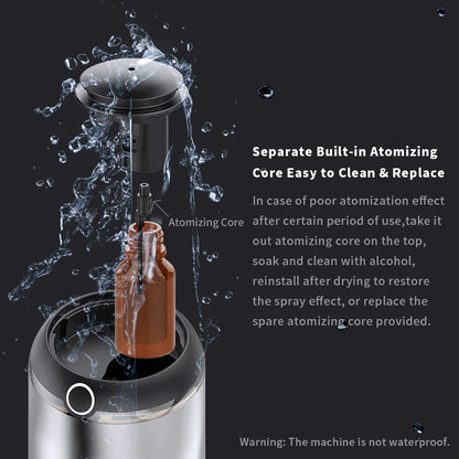 AI Smart Car Air Freshener - USB Rechargeable Aroma Diffuser Essential Oil Fragrance Dispenser