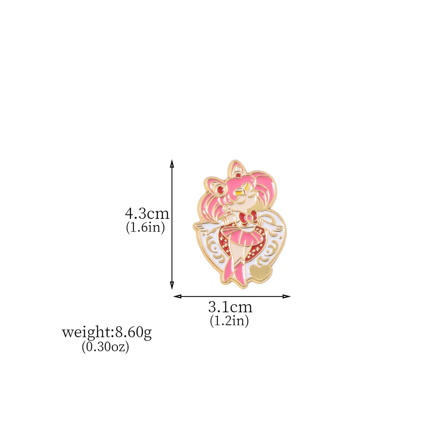 6PCS Anime Star & Moon Metal Keychains — Sailor Moon Tsukino Usagi & Luna Cat Cosplay Props, Pendant Jewelry Ornament