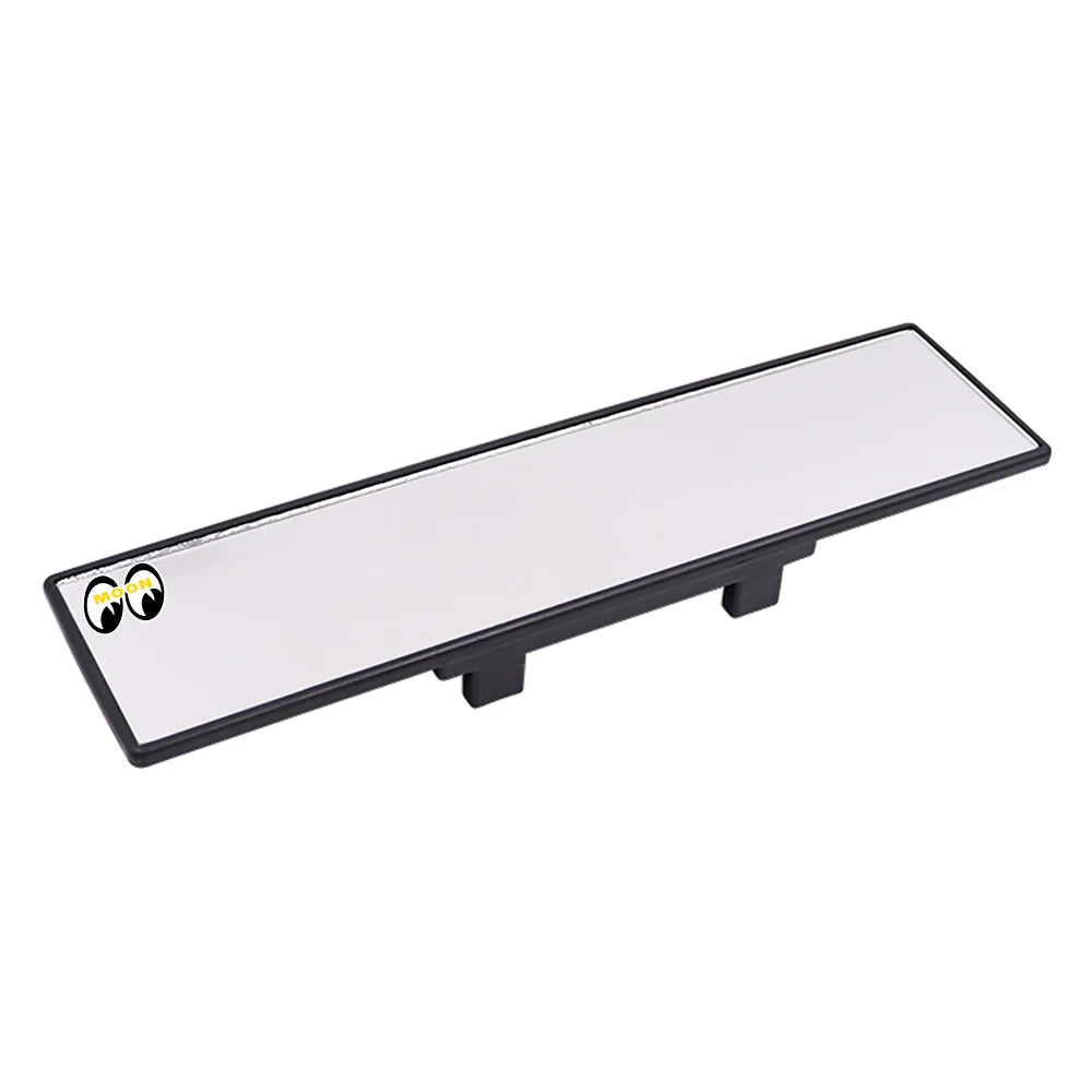 JDM Panoramic 300mm Rearview Mirror - Broadway Style Wide Angle Mooneyes Yellow Car Interior Mirror