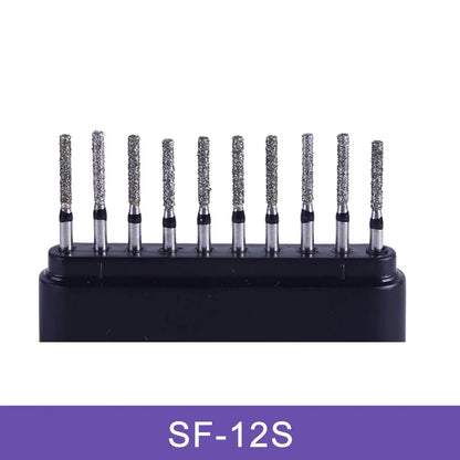AZDENT Dental Diamond Burs Kit – Multiple Models with Black Storage Box for High-Speed Handpiece