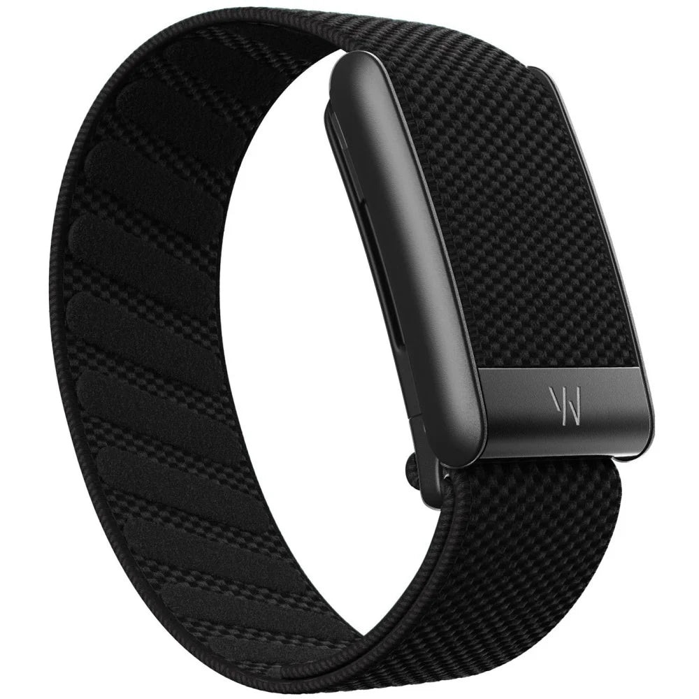 Whoop 5.0 Compatible Nylon Wristband - Black, Silver & Gold Woven Elastic Sports Replacement Strap