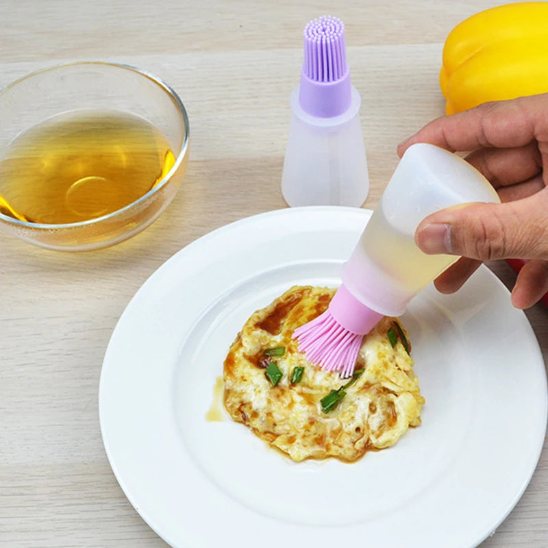 Silicone Oil Brush Set for Cooking and Baking - Versatile Kitchen Accessories, Non-Stick Basting Brushes for Cake, Bread, and Pastry, Essential BBQ and Cooking Utensils