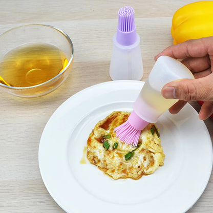 Silicone Oil Brush Set for Cooking and Baking - Versatile Kitchen Accessories, Non-Stick Basting Brushes for Cake, Bread, and Pastry, Essential BBQ and Cooking Utensils