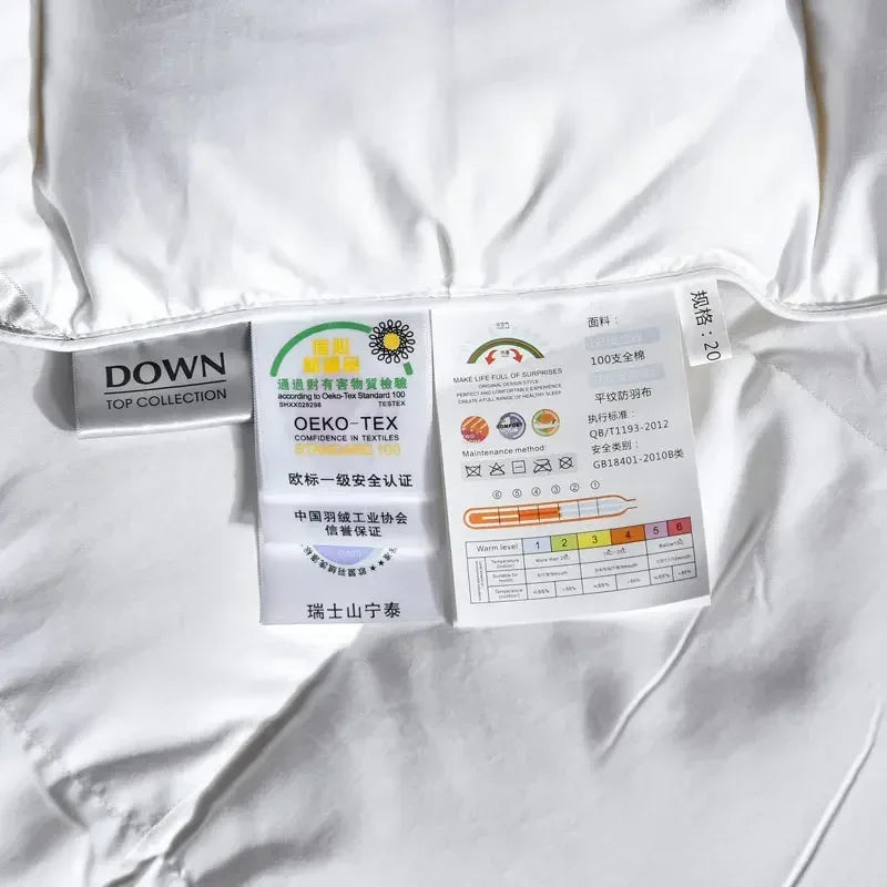 95% White Goose Down Duvet – Five-Star Hotel Quality, Warm Double or Single Goose Down Comforter