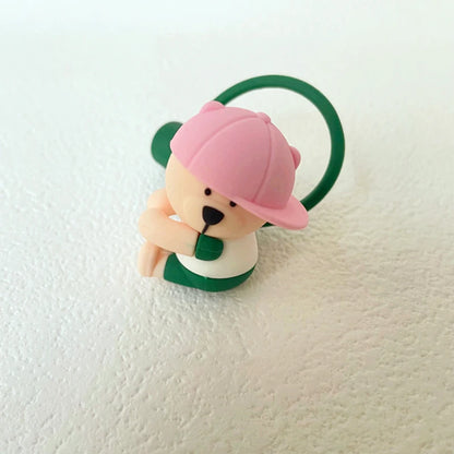 Cute Cartoon Bear Silicone Straw Covers – Dust Plug Cap for 7-8mm Large Caliber Drinking Cups