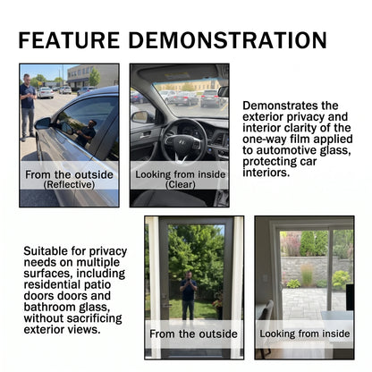 Glass Reflective Privacy Protection Paste - Anti-Peeping Window Film Cleaner for Car and Home Security