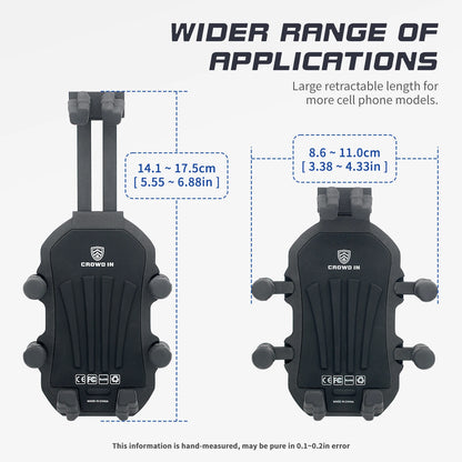 Aluminum Motorcycle Handlebar Phone Holder – Anti-Vibration Navigation & Mirror Mount Stand