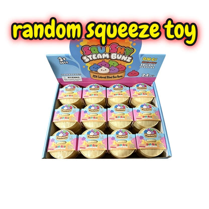 Colorful Dumpling Squishy Toy - Blind Box Stress Relief Fidget Squeeze Toy for Anxiety Relaxation & Happiness
