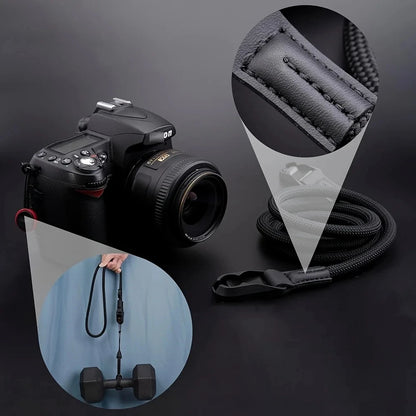 Adjustable Camera Shoulder Strap - Quick Release Detachable Round Rope Strap for DSLR and Mirrorless Cameras