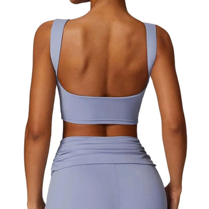 NCLAGEN Women’s High-Support Sports Bra – Breathable Open-Back Yoga & Fitness Tank Top with Removable Pads