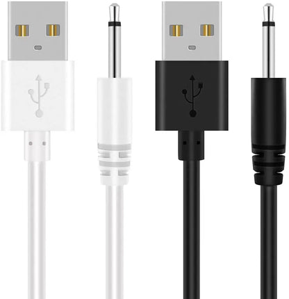 2.7Ft USB to 2.5mm DC Charging Cable – Fast Charging Replacement Cord, 2-Pack