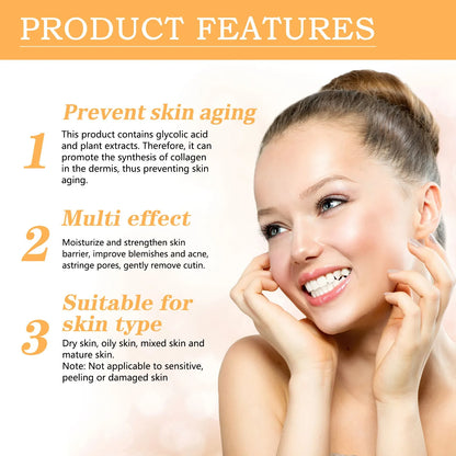 100ML Glycolic Acid Toner – Ordinary Acne Remover, Lifting & Firming, Wrinkle Reduction, Glowing Facial Skincare Gift