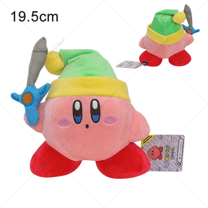 4 Styles Kirby Plush Doll – Pink, Yellow & Green Anime Stuffed Toy for Kids’ Christmas & Birthday Gifts