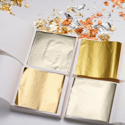 100-200 Sheets Imitation Gold Foil Paper – Gilding DIY Epoxy Resin Jewelry Making & Craft Decoration