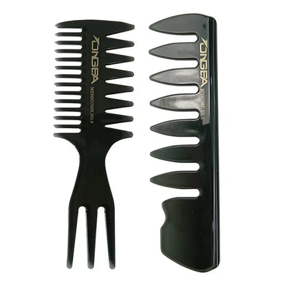 Men's Professional Wide Tooth Hair Comb & Brush – Barber-Grade Hair Styling Tool for Men