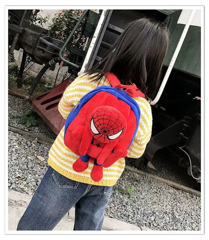 Marvel Series Cartoon Plush Toy Backpack – Cute & Fashionable Kindergarten Leisure Bag for Kids, Holiday Gift