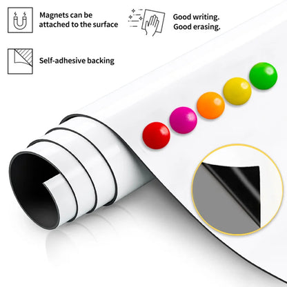 Magnetic Dry Erase Chalkboard Contact Paper – Soft Whiteboard Wall Sticker for Home Office & Teaching