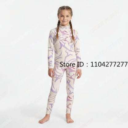 Demon Hunter K-Pop Rumi Jinu Cosplay Top – Kids Devil Tattoo Shirt & Sports Costume Set