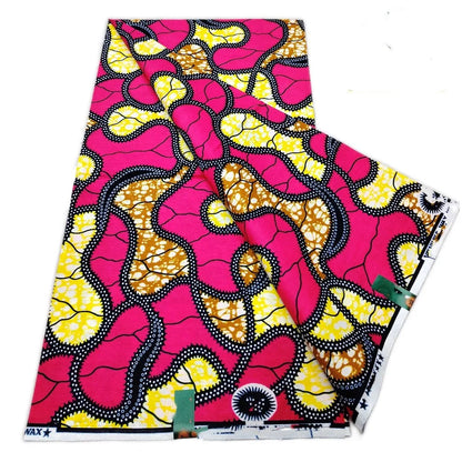 African Ankara Wax Print Fabric - 100% Cotton Soft Nigerian Real Wax Material for Women’s Party Dresses