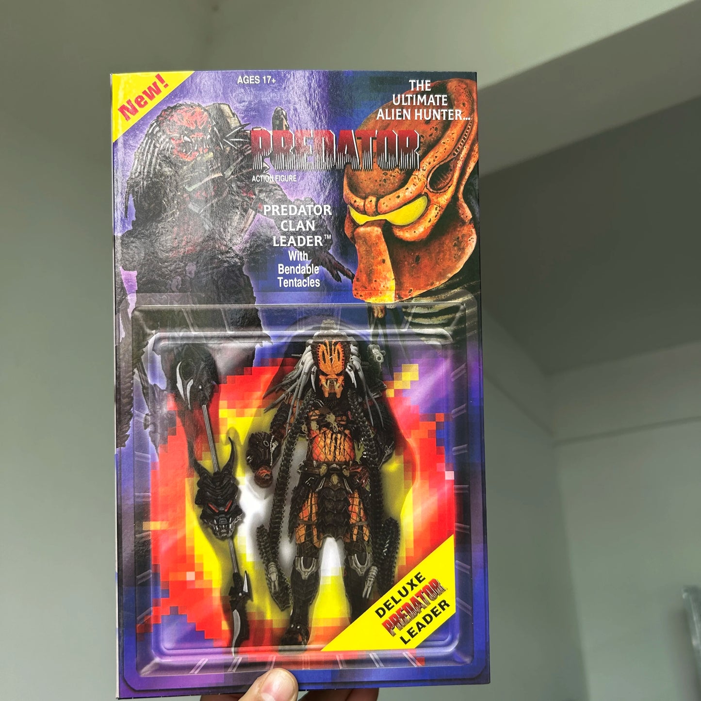 NECA Predator Clan Leader Action Figure — Deluxe Concrete Jungle Alien Warrior Model Toy & Desk Decor Gift