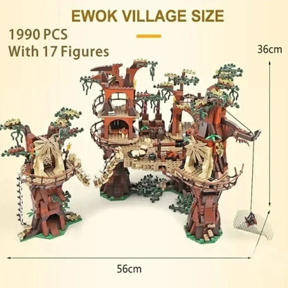 MINISO Ewoks Village Building Block Set – 1990pcs Creative Construction Toy Gift for Kids