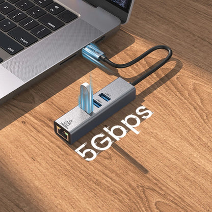 USB-C Hub Docking Station – Type C to RJ45 1000Mbps Ethernet Adapter, USB 3.0 Hub, 100W Charging Dock