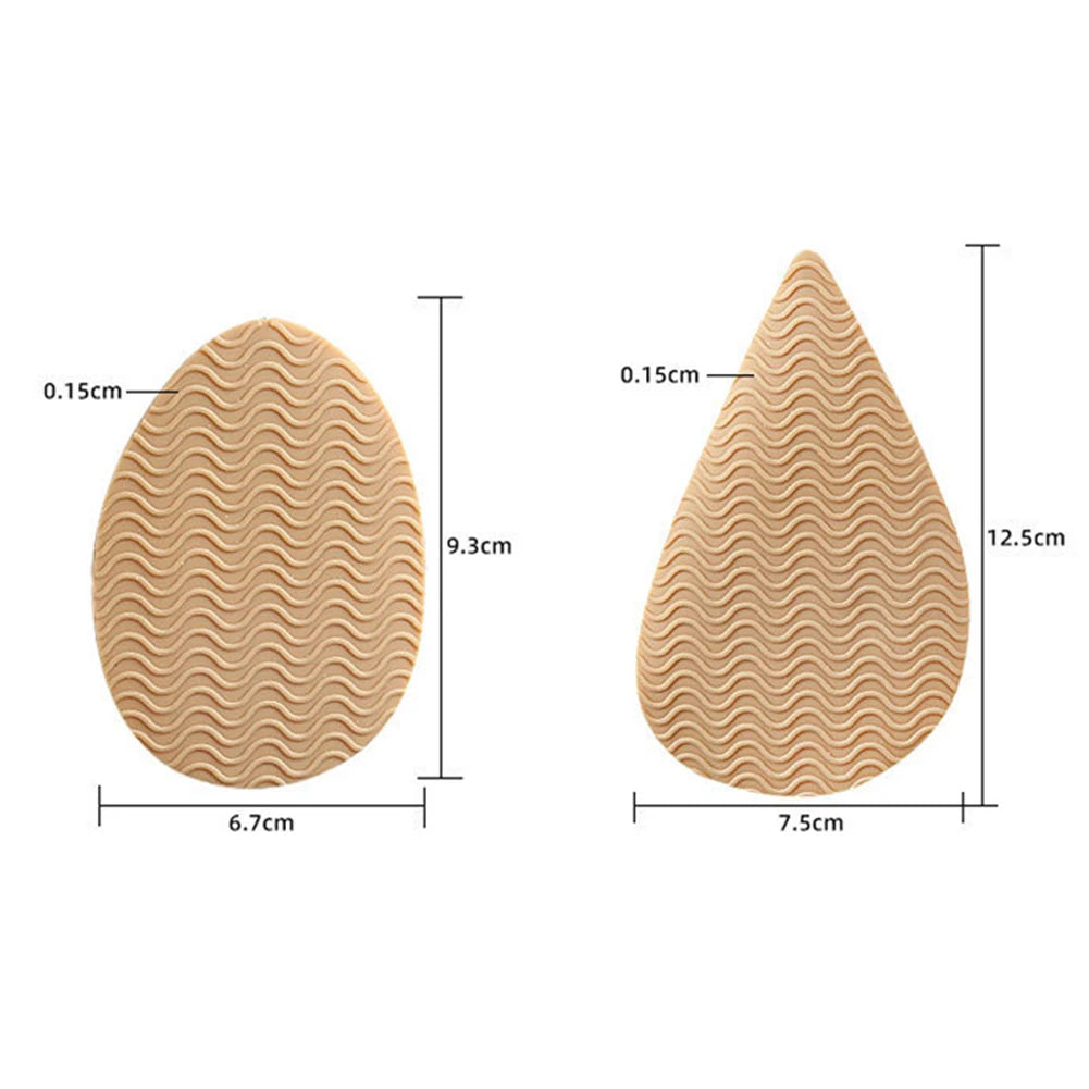 Rubber Shoe Sole Protector - Wear-Resistant Non-Slip Forefoot Mat, Self-Adhesive High Heel Cushion Pads