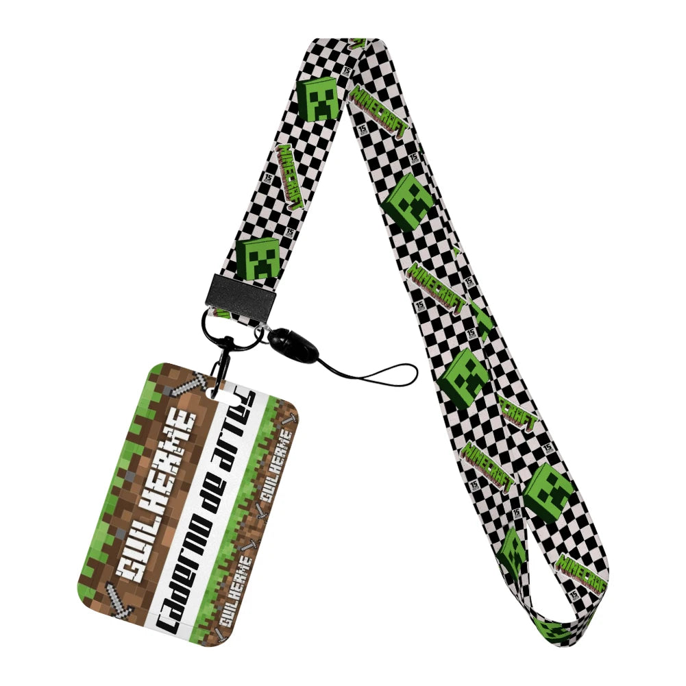 Cartoon Game Name Badge Holder Lanyard – Student ID & Credit Card Strap Gift