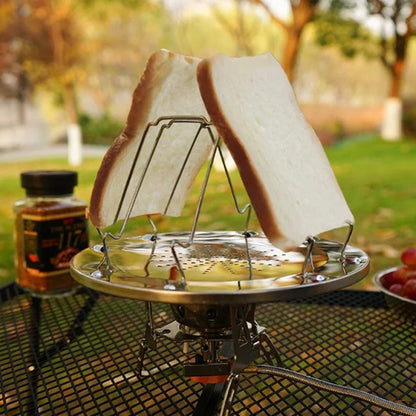 Portable Stainless Steel Toaster: Ideal for Camping & Outdoor Use - Foldable Grill & Multi-purpose Oven