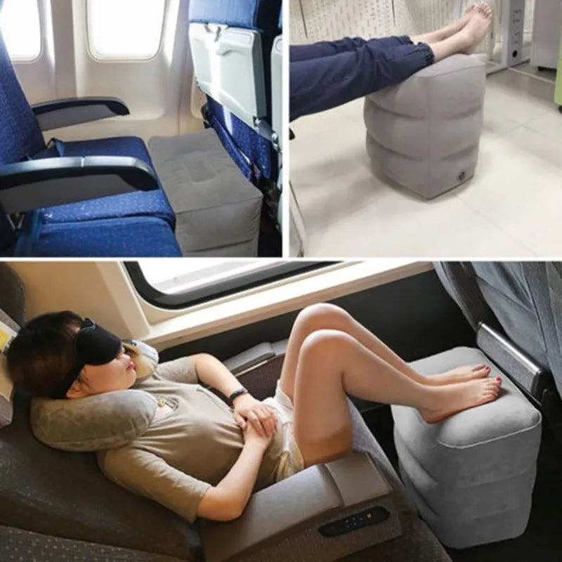 Inflatable PVC Kids Flight Footrest Pillow - Ultimate Travel Comfort for Children on Airplanes, Cars, and Buses