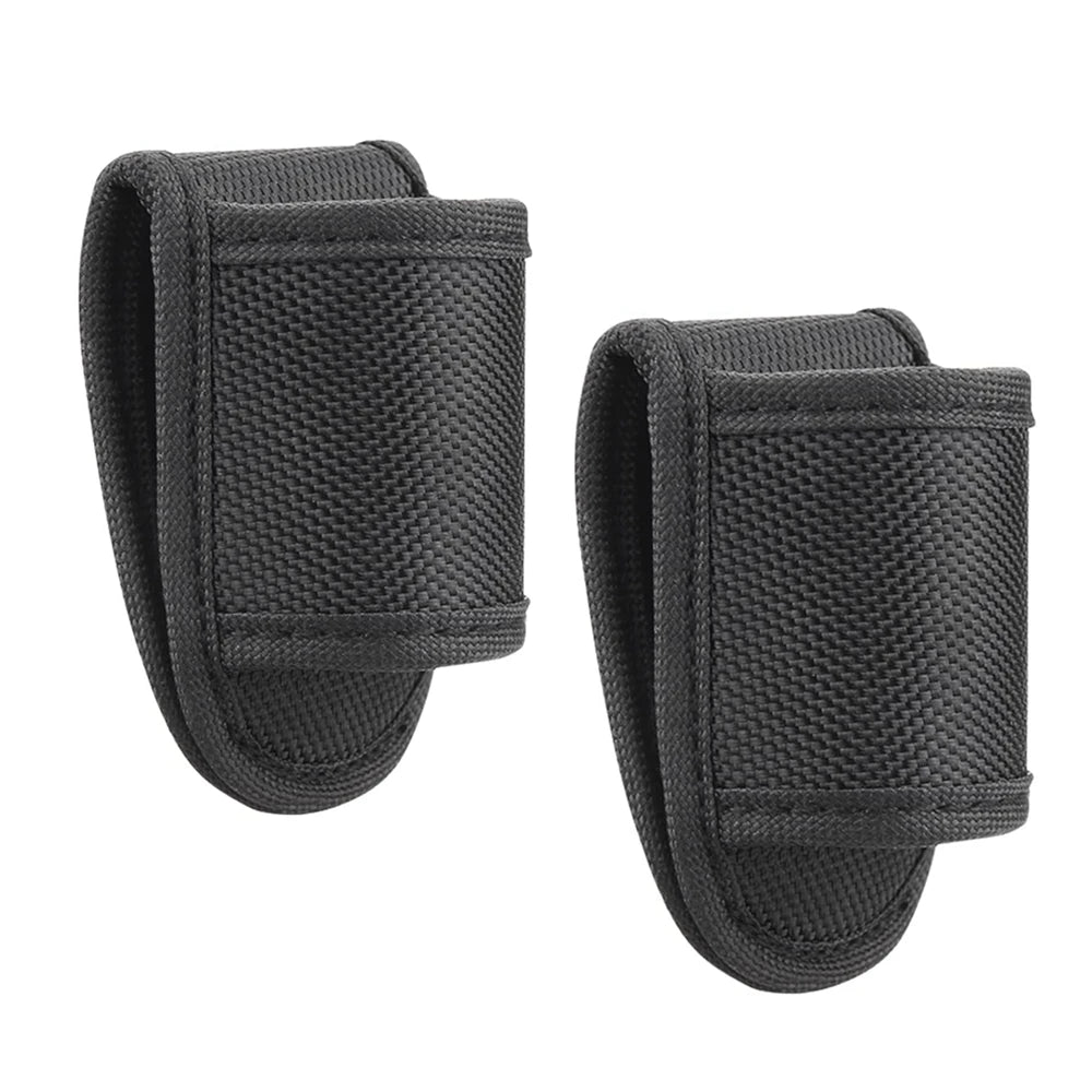Flashlight Holster Pouch - Open Top Nylon Duty Belt Holder Case for D Cell & Compact Handheld Flashlights