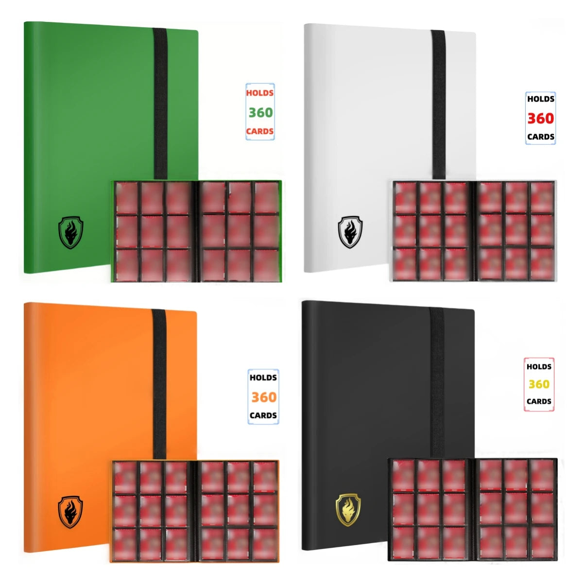 360 Pocket Trading Card Binder – 9 Pocket Side-Loading Album for Yugioh, MTG & TCG Cards