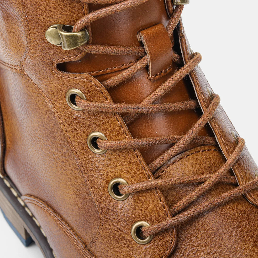Men's Leather Ankle Boots – Brand Boot Size 7-13, Model #AL605
