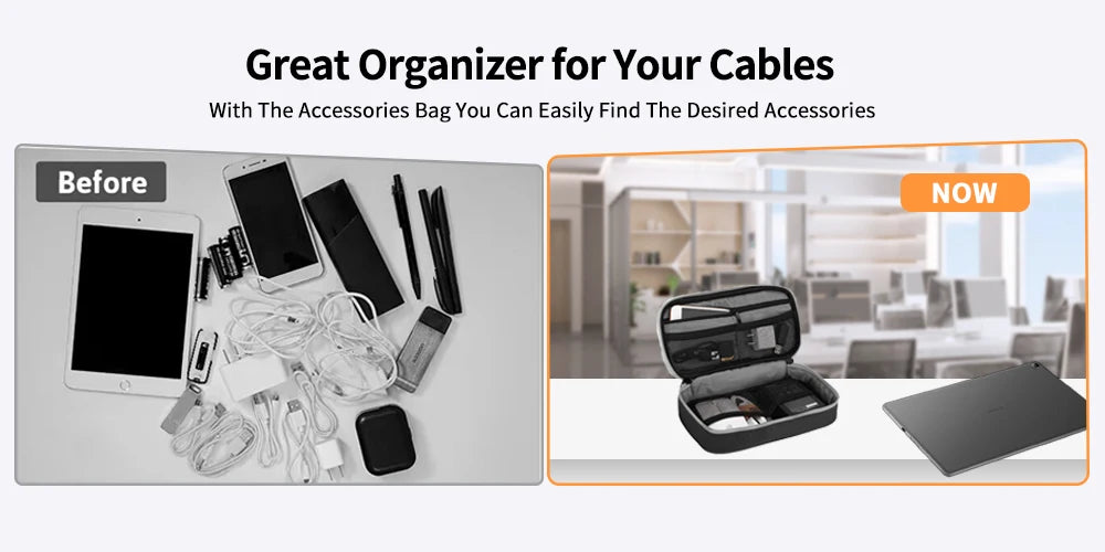 Travel Essentials Cable Organizer Bag – Compact Storage for Chargers, Cables & Accessories