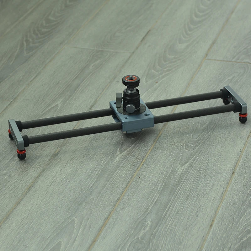 VLOGMAGIC 16" Carbon Fiber Camera Slider - Tabletop Video Rail System for DSLR, Mirrorless Cameras and iPhone up to 5kg