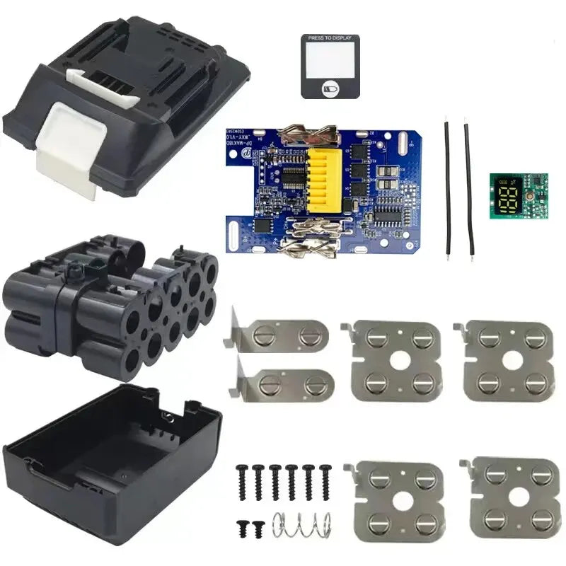 BL1830 Li-ion Battery Case with Charging Protection Circuit Board PCB and LED Digital Indicator for Makita 18V 6.0Ah Housing Shell