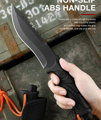 Outdoor Tactical Straight Knife — Portable EDC Survival & Self-Defense Tool