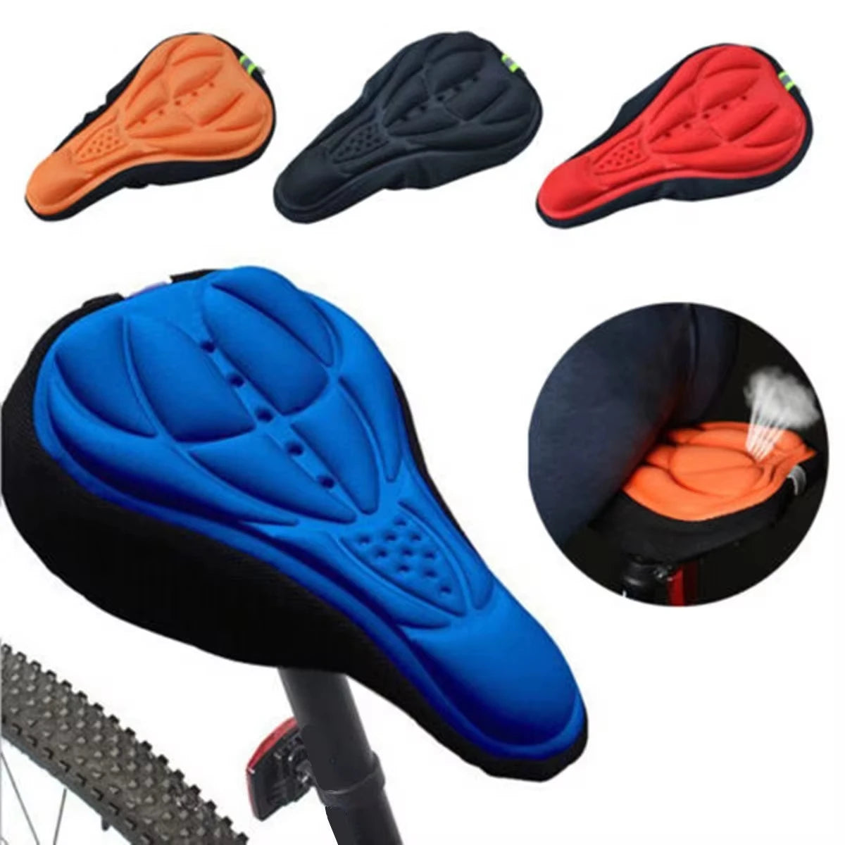 3D Soft Bike Saddle Seat Cover | Comfortable Foam Cushion for Cycling & Bike Accessories