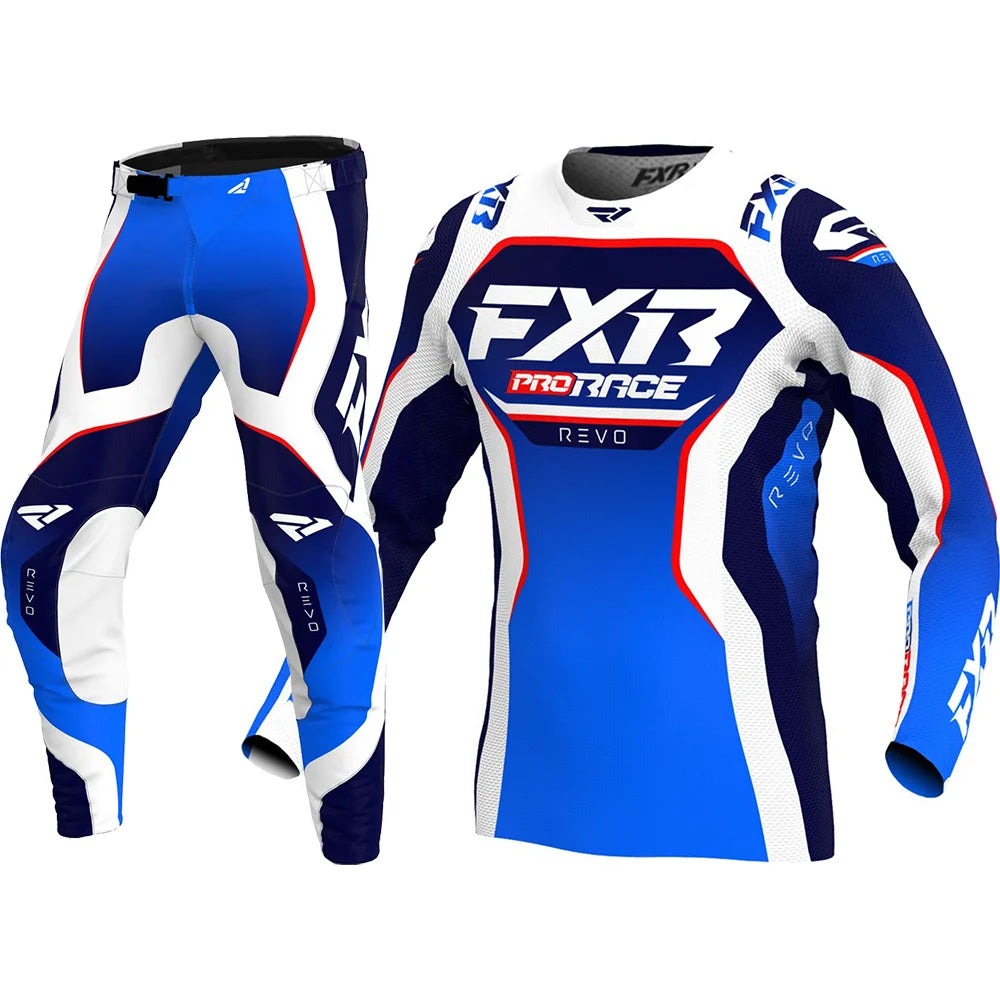 NEW FXR Off-Road Motorcycle Clothing Set – MX Jersey & Pants Combo for Dirt Bike Racing & Motocross
