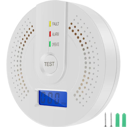 Standalone CO Gas Detector - LCD Carbon Monoxide Warning Sensor with UL2034 Standard Household Safety Alarm
