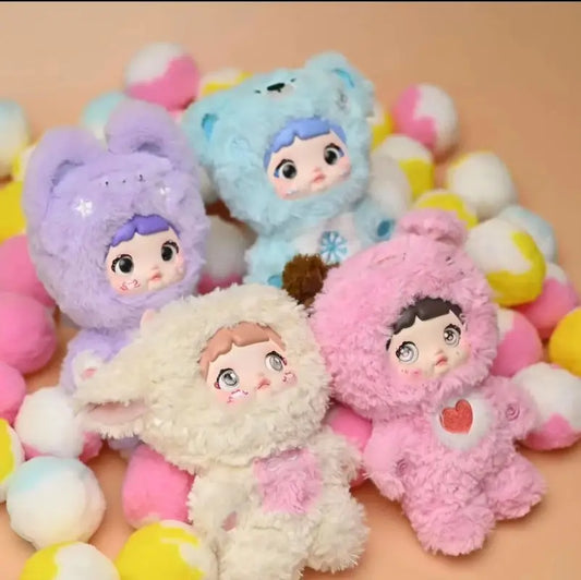 Nommi Cute Plush Blind Box Series — Random 21cm Collectible Plush Toy, 6 Pack Set
