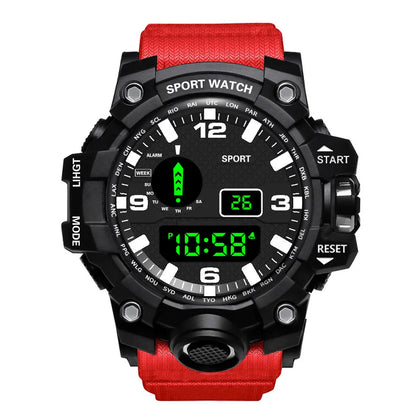 Men’s Sports Digital Watch – Large Dial Military Style Wristwatch, Waterproof Multifunctional Electronic Watch with Luminous Display & Alarm for Active Wear & Outdoor Use