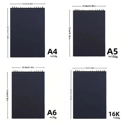 30-Sheet Spiral Sketchbook Drawing Pad - Thick Acid-Free Paper for Sketching & Oil Painting