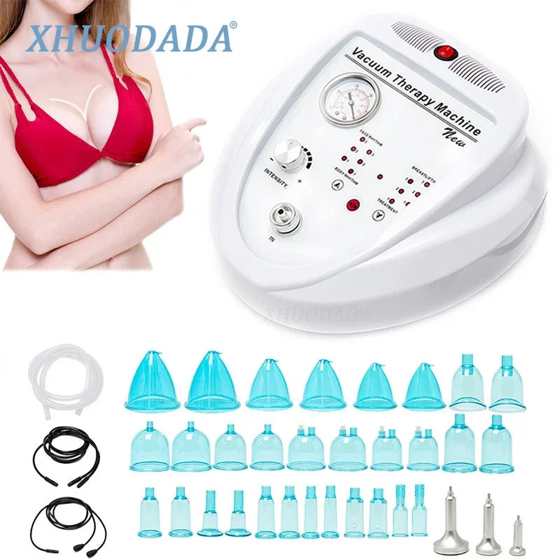 Vacuum Therapy Breast Massager Machine – Lifting & Body Slimming Chest Enlargement Pump Beauty Care Equipment