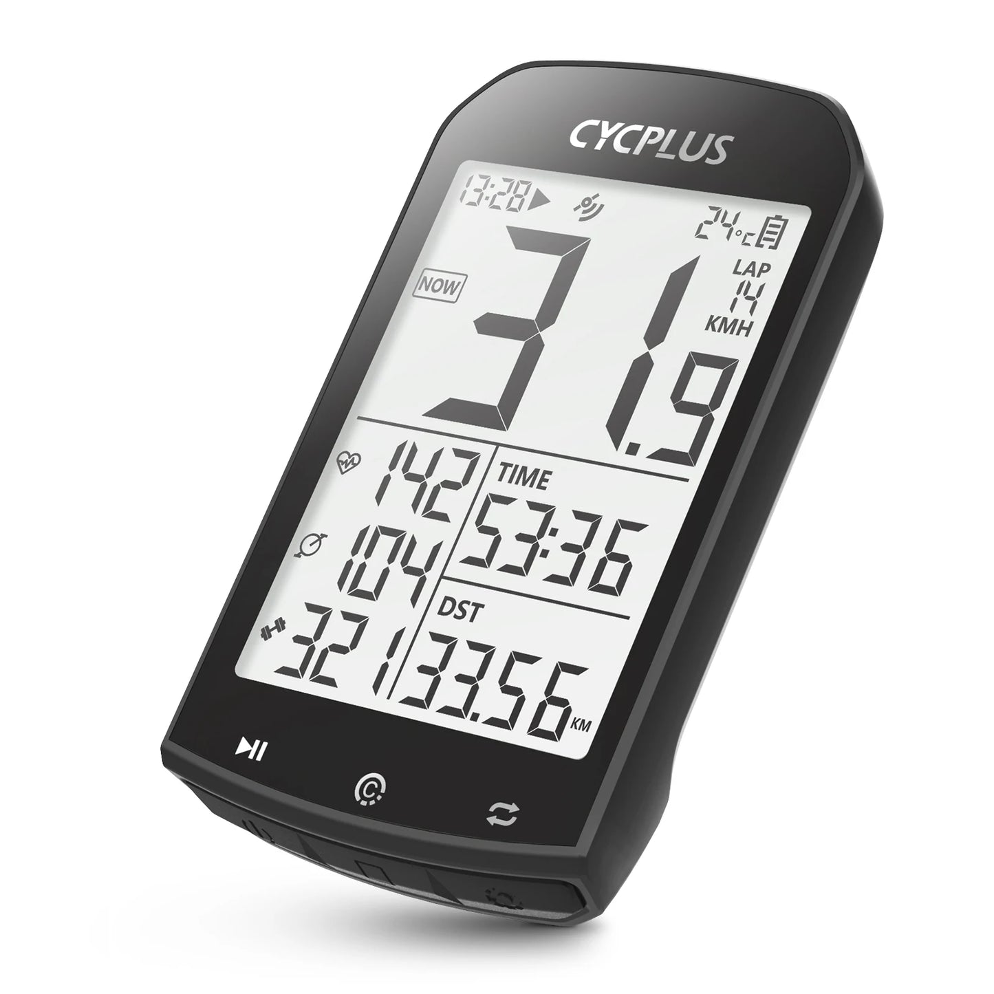 CYCPLUS M1 GPS Bicycle Computer - Bluetooth 5.0 & ANT+ Cycling Speedometer | Speed Meter Compatible with Garmin Zwift | Bike Accessories
