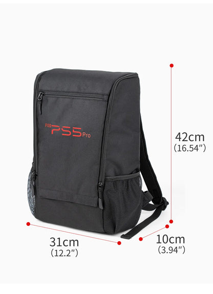 PS5 Pro & Slim Gaming Backpack — Large-Capacity Protective Travel Case for Console & Accessories
